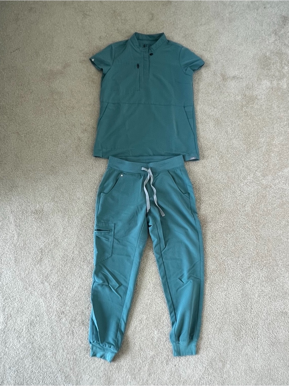 Figs Teal Women's Jogger Pants with Drawstring